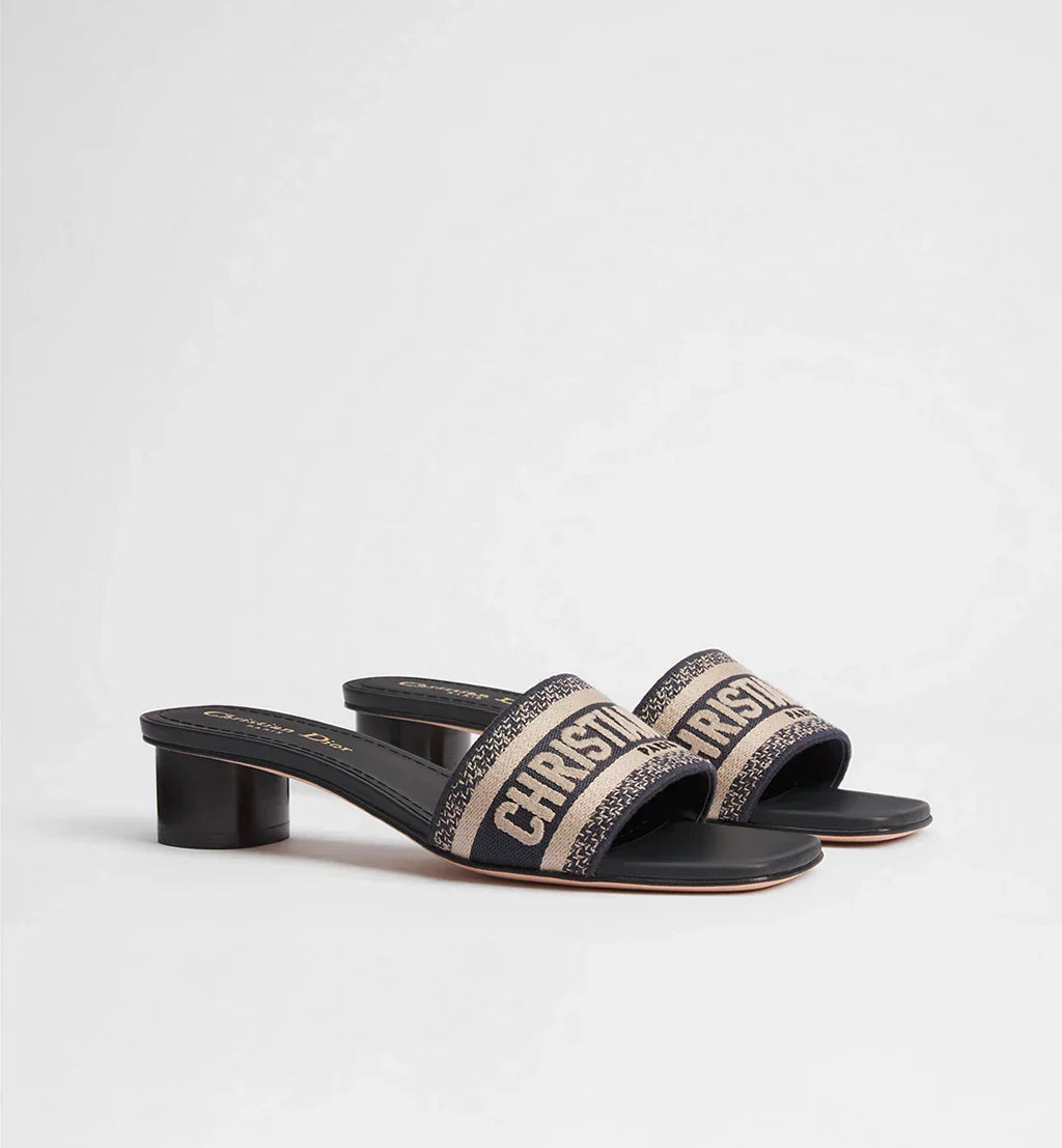 DIOR DIORVIERA DWAY HEELED SLIDE DEEP BLUE